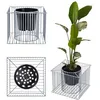 Image de KADAX Panier   Plantes en Acier galvanisé, Panier   gaz, Pot de Fleurs pour extérieur 48 x 48 x 39 cm argenté