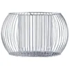 Image de KADAX Panier de Jardinage en Acier galvanisé pour arrosage, Fleurs, Jardin, terrasse,   53 cm, H: 33 cm argenté