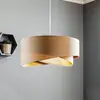 Image de Maco Design Suspension Vivien, bicolore, crème/doré