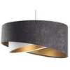 Image de Orion - Suspension Double asymétrique Velours Gris foncé   Blanc/Or