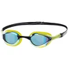 Image de AQUAWAVE Lunettes de natation pour adultes - Femme et homme - Revêtement anti-buée et Revo - Protection UV - Idéal pour l'entraînement de natation - Racer Rc, bleu/noir