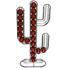 Image de BAZARDELUXE Porte-Capsules de café Dosettes Nespresso Cactus Chrome Métal Acier Inoxydable Capacité 52 Capsules 11-2302-CHR