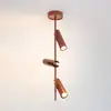 Image de SIGMA Spot pour plafond Leda 3, rouge brique, à 3 lampes, acier, hauteur 76 cm