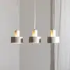Image de SIGMA Suspension Rif 3, taupe, à 3 lampes, linéaire, acier