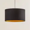 Image de Suspension Euluna Roller, noir/doré, Ø 45 cm