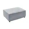 Image de Pouf en velours BOBOCHIC NIHAD coloris gris clair