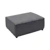 Image de Pouf en velours BOBOCHIC NIHAD coloris gris fonce