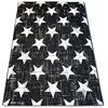 Image de rugsx Tapis SISAL Flat Intérieur Extérieur - Moderne et résistant - pour Salon, Balcon, terrasse - Motif en étoile - Noir 140x200 cm
