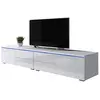 Image de Mirjan24 Meuble TV Alvin 11 TV avec éclairage LED, Meuble TV en Acrylique Brillant, Meuble TV