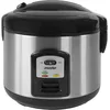 Image de Mesko MS6411 Cuiseur de Riz 1,5 Litres, Cuisson à la Vapeur, Rice Cooker, Fonction Maintien au Chaud, Faire Bouillir le Riz, Sushi, 8-10 Portions, Antiadhésif, Acier Inoxydable, 1000W