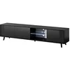 Image de Selsey Meuble TV, Schwarz Matt/Schwarz Hochglanz, 175 x 31,3 x 40,5 cm 5903025294575
