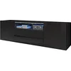 Image de Selsey Meuble TV, Noir Mat/Noir Brillant, 137 x 42,5 x 34,5 cm