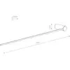 Image de Euluna Applique murale LED bras L, 105 cm de haut, noir, métal