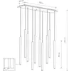 Image de Euluna Suspension Laser, à 10 lampes, multicolore, métal, G9