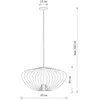 Image de Euluna Suspension Pumpkin L, gris foncé, Ø 70 cm, métal, GU10