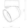Image de Euluna Spot pour plafond Oscar, noir, aluminium, hauteur 13,5 cm, GU10