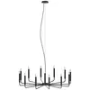 Image de Euluna Lustre ORTO B, noir, métal, Ø 103 cm, à 12 lampes
