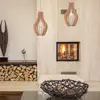 Image de Euluna Suspension Ika IA avec abat-jour à lamelles en bois Ø24cm