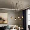 Image de Euluna Suspension Spider en noir, à 7 lampes