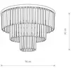 Image de Euluna Plafonnier Cristal, transparent/noir, Ø 56 cm