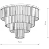 Image de Euluna Plafonnier Cristal, transparent/noir, Ø 71 cm