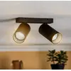 Image de Euluna Spot pour plafond Mono II noir/intérieur doré à 2 lampes