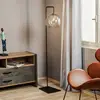 Image de Euluna Lampe sur pied Monaco avec abat-jour boule en verre