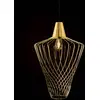 Image de Euluna Suspension Wave L avec abat-jour cage, doré