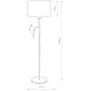 Image de Euluna Lampe sur pied Hotel Plus avec lampe de lecture, blanc