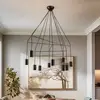 Image de Euluna Suspension Imbria, à 10 lampes, longueur 126 cm, noir
