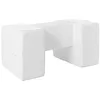 Image de Velinda Passerelle et Velcro Lot de 3 Gros Blocs en Mousse pour Le Jeu ou réhabilitation (Couleur: Blanc)