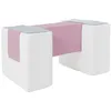 Image de Velinda Passerelle et Velcro Lot de 3 Gros Blocs en Mousse pour Le Jeu ou réhabilitation (Couleur: Blanc, Gris, Violet)