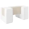 Image de Velinda Passerelle et Velcro Lot de 3 Gros Blocs en Mousse pour Le Jeu ou réhabilitation (Couleur: Blanc, Cappuccino)