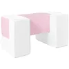 Image de Velinda Passerelle et Velcro Lot de 3 Gros Blocs en Mousse pour Le Jeu ou réhabilitation (Couleur: Blanc, Rose (Pastel))