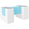Image de Velinda Passerelle et Velcro Lot de 3 Gros Blocs en Mousse pour Le Jeu ou réhabilitation (Couleur: Blanc, Bleu Clair, Gris)