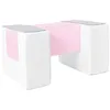 Image de Velinda Passerelle et Velcro Lot de 3 Gros Blocs en Mousse pour Le Jeu ou réhabilitation (Couleur: Blanc,Rose Clair,Gris)