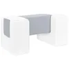 Image de Velinda Passerelle et Velcro Lot de 3 Gros Blocs en Mousse pour Le Jeu ou réhabilitation (Couleur: Blanc,Gris)