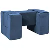 Image de Passerelle et Velcro Lot de 3 Gros Blocs en Mousse pour Le Jeu ou réhabilitation (Couleur: Bleu Marine (Velours côtelé))