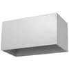 Image de SOLLUX lighting Quad Maxi Applique Murale | Design Moderne avec Abat-jour Rectangulaire | Fabriqué en Aluminium avec Ampoule G9 Remplaçable, 2 x 40 W | Gris, 20 x 12 x 10 cm