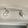 Image de SOLLUX LIGHTING Spot pour plafond Round, chrome, à 2 lampes