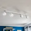 Image de SOLLUX LIGHTING Spot pour plafond Flame, blanc, à 4 lampes, long