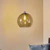 Image de SOLLUX LIGHTING Suspension Colour, abat-jour en verre gris graphite
