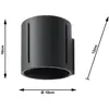 Image de SOLLUX LIGHTING Applique murale Topa up/down, corps noir