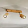 Image de SOLLUX LIGHTING Spot pour plafond Cre en bois, à 2 lampes