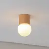 Image de SOLLUX LIGHTING Plafonnier Boomo, Ø 12 cm, bois