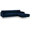 Image de Cosmopolitan Design - Canapé d'angle Droit Velours Bali bleu roi - 293x185x78cm OS