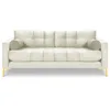 Image de Cosmopolitan Design - Canapé velours bali 3 places beige clair - 177x92x78 cm OS