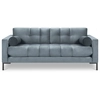 Image de Cosmopolitan Design - Canapé velours bali 3 places bleu clair - 177x92x78 cm OS