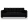 Image de Cosmopolitan Design - Canapé velours bali 3 places noir - 177x92x75 cm OS