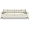 Image de Cosmopolitan Design - Canapé velours bali 4 places beige clair - 217x92x78 cm OS